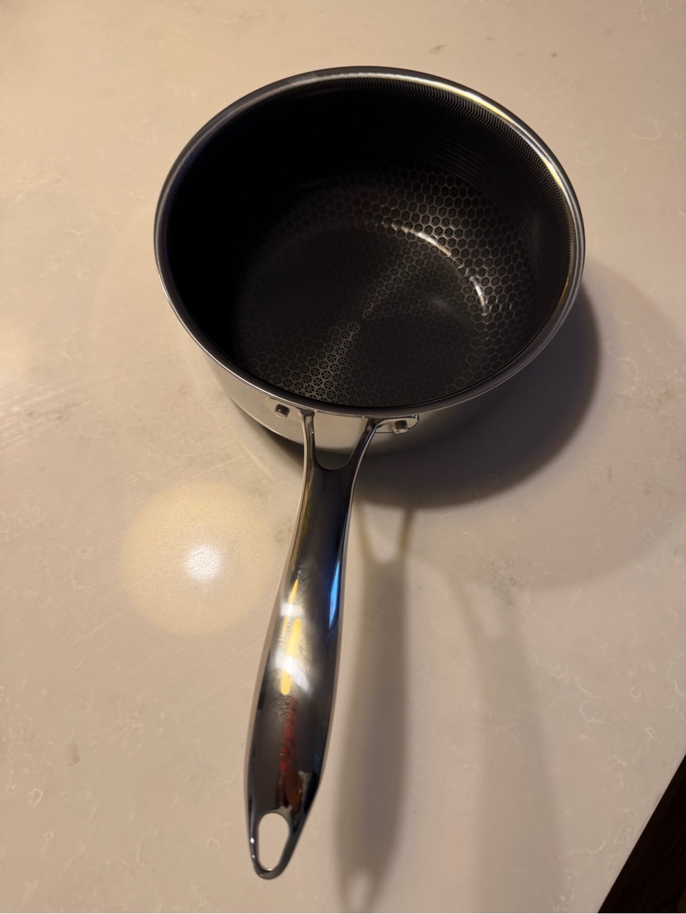 Stainless Steel Black Nonstick Saucepan from Hexclad
